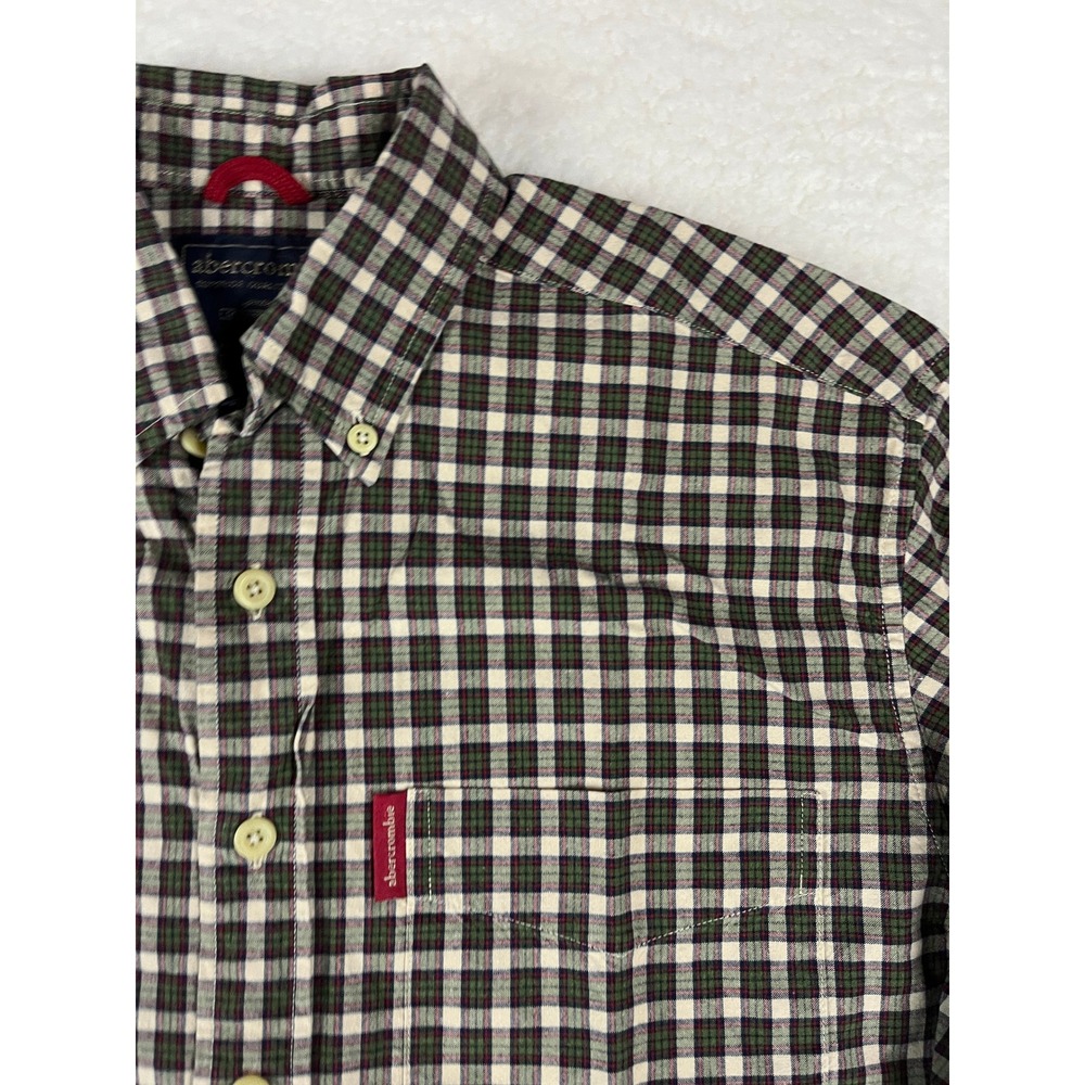 Abercrombie Fitch Mens Classic Fit Plaid Button Down Shirt‎ Long Sleeve Size L